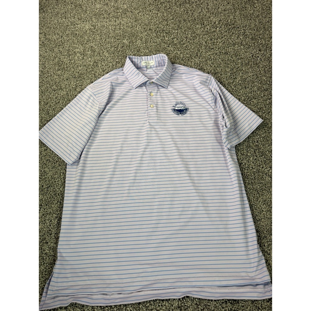 Peter Millar Summer Comfort Polo Shirt Men's Size Large Purple